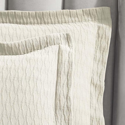 Superior 3 Piece Cotton Bedspread Set, Home Bed Decor, Decorative Bed Spread, 2 Pillow Shams, Medium Weight Blanket, Matelasse Coverlet, Bedding Essentials, Calvert Collection, Full, Ivory