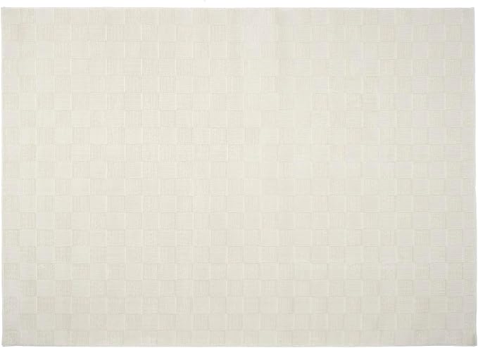 Revival Rugs Willow 6'7"x9' Washable Area Rug for Living Room Bedroom - 100% Recycled Oeko-TEX Certified, Medium Pile, Beige, Cream