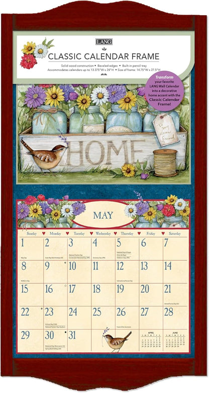 Lang, Classic Wall Calendar Frame - Vintage Red