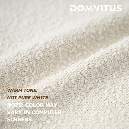 DOMVITUS Boucle Pillow Covers 24x24 Luxury Throw Pillow Covers Decorative Bed Sofa Pillows for Living Room Accent Couch Pillows Soft Cushion Case, 1PC, Ivory