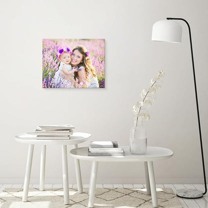 YYYYHPP Canvas Prints with Your Photos, Personalized Photo to Canvas Wall Art,Canvas Printing for Wedding, Family, Baby, Pets, Home Office Decor, Wrapped Frame 20"x16"