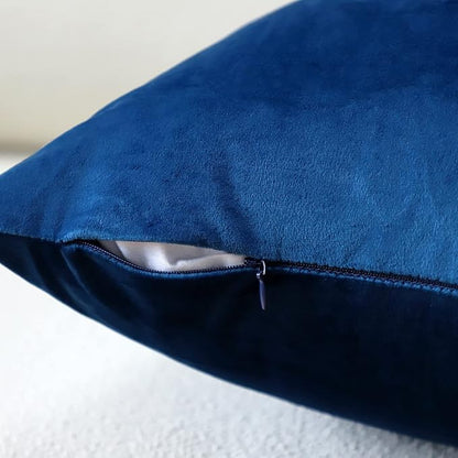 Artscope Luxury Velvet Pillow Covers Super Soft Decorative Square Throw Pillow Covers Case Cushion Covers for Sofa Couch Bedroom Car Decor 24x24 Inch Navy Blue