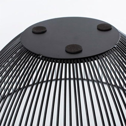 Metal Wire Fruit Basket, Black Fruit Vegetable Bowl for Kitchen Counter, Round Produce Storage Basket for Veggie Snack (Round A)