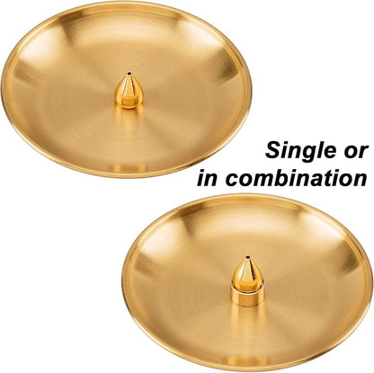 OIIKI Brass Incense Holder, Coil Incense Burner, Incense Stick Holder, Alloy Cone Ash Catcher for Indoor Outdoor Use (3 Styles)