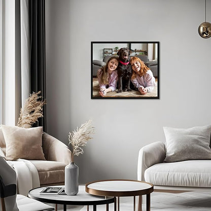 jenesaisquoi Upload Your Photo Image Custom Personalized Photo to Poster Printing Home Decor Wall Art Prints (Black Frame, 24" x 20")
