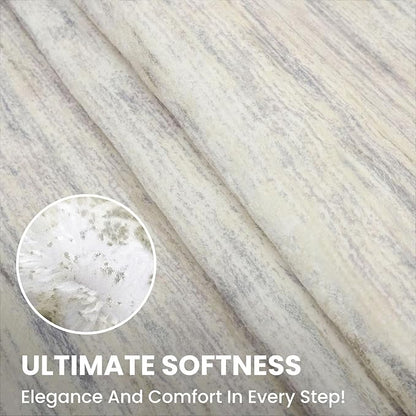 5x7 Modern Area Rug for Bedroom, Gray Beige Neutral Multi Large Gray Beige Neutral Multi Super Soft Rug with Non-Slip, Non-Shedding Rugs for Living Room, Indoor Door Mat for Home Décor