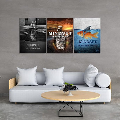 Success Wall Painting Inspirational Wall Art Office Wall Decor Motivational Wall Art Canvas Black Poster Positive Inspirational Framed Artwork Prints Picture for Living Room Office [48''W x 24''H]
