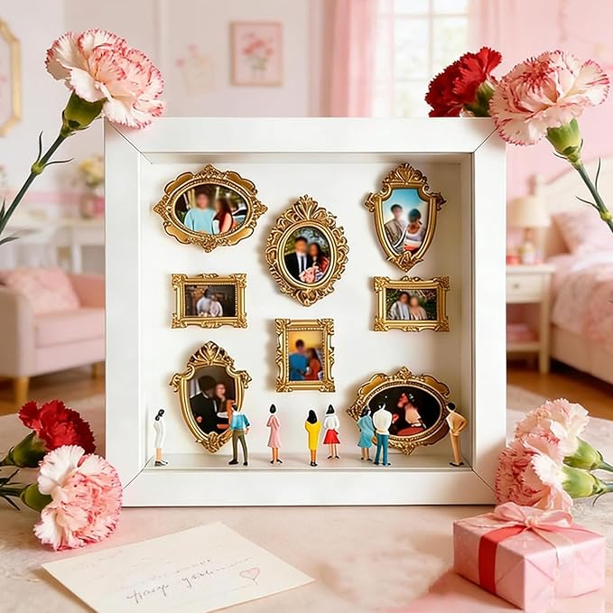 DIY Mini Museum Silhouette Box Unique Memory Keepsake for Home Decor 2026 New Mini Museum Display (White)
