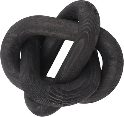 Pongnas Decorative Wood Chain Links for Home Dcor - Rustic Links for Living Room, Coffee Shop & More in Elegant (Black)
