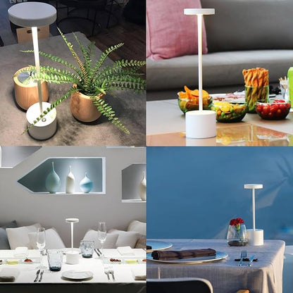 SAKRINGT 2 Pack Cordless Table Lamp Rechargeable,5000mAh Battery Operated Portable LED Table Light,Dimming Desk Lamp for Patio/Restaurant/Outdoor