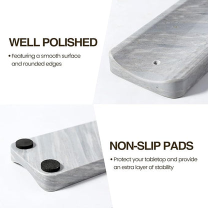 Koville Marble Incense Holder, Incense Holder for Sticks, Incense Sticks Holder Ash Catcher for Meditation Yoga SPA, Natural Stone Incense Burner, Home Table Decor (Palissandro Blue)