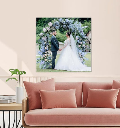 TreeDeal Custom Canvas Prints with Your Photos, Framed 24” x 24” Personalized Pictures Print, Customized Photo to Canvas Wall Art Ideal for Home Decor Gift Wrapping Pets Family Baby Wedding