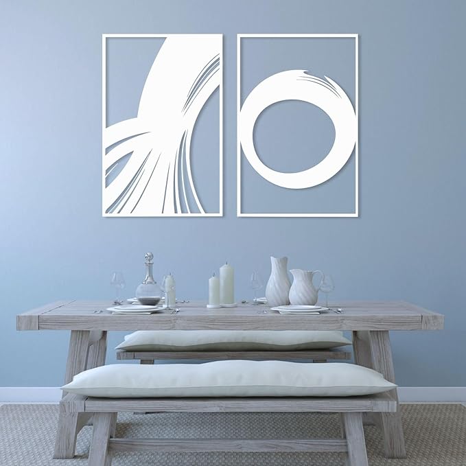 Hotuijxca Geometric Metal Wall Art, Modern Geometric Wall Art, Abstract Metal Wall Decor, Midcentury Modern Wall Decor for Living Room, Bedroom (Gold, 18x26in|46x62cm, metal wall art)