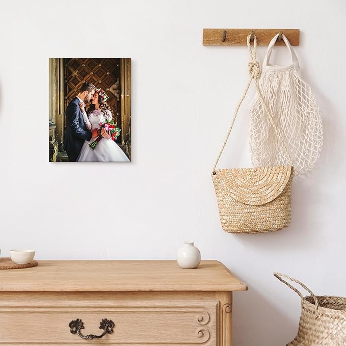 YYYYHPP Canvas Prints with Your Photos, Personalized Photo to Canvas Wall Art,Canvas Printing for Wedding, Family, Baby, Pets, Home Office Decor, Wrapped Frame 11"x14"