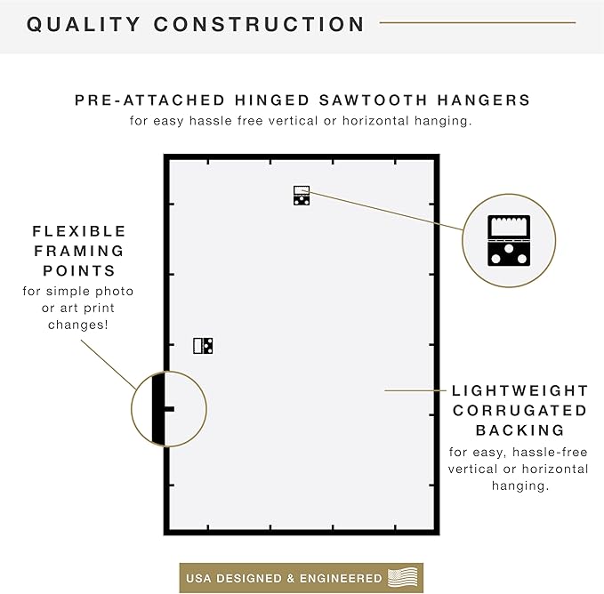 MCS Trendsetter 20x30 Poster Frame Black High-Gloss, Vertical & Horizontal Wall Hanging Large Picture Frame for Photos, Posters & Art Prints (2-Pack)