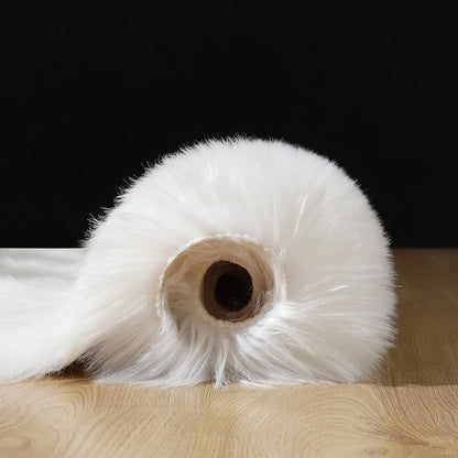 Faux Fur Rug Sheepskin Fuzzy Rug Super Soft Fluffy Plush Area Rug Bedroom Floor Children's Room Sofa Cushion Living Room Bedside Rugs (White,3×3 ft Rotund)