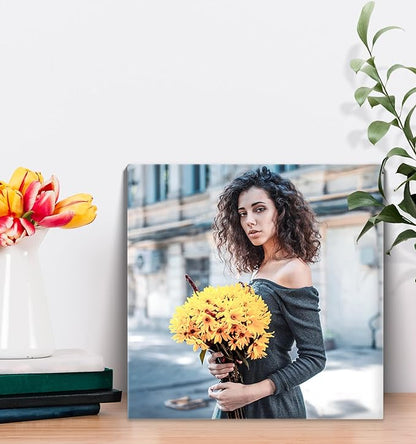 TreeDeal Custom Canvas Prints with Your Photos, Framed 12” x 12” Personalized Pictures Print, Customized Photo to Canvas Wall Art Ideal for Home Decor Gift Wrapping Pets Family Baby Wedding