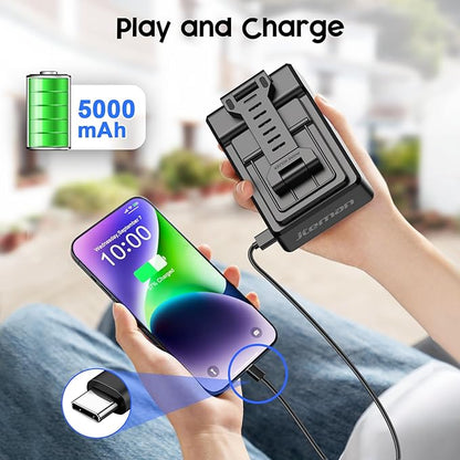 JTEMAN Gifts for Men Women,Adjustable Cell Phone Stand with Bluetooth Speaker and Charging Function,Cool Tech Gadgets Gift Idea for Dad Mom Birthday