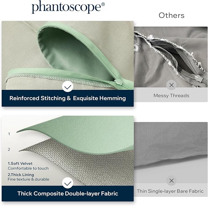 Phantoscope Pack of 2 Velvet Decorative Throw Pillow Covers Soft Solid Square Cushion Case for Couch Taupe 18 x 18 inches 45 x 45 cm