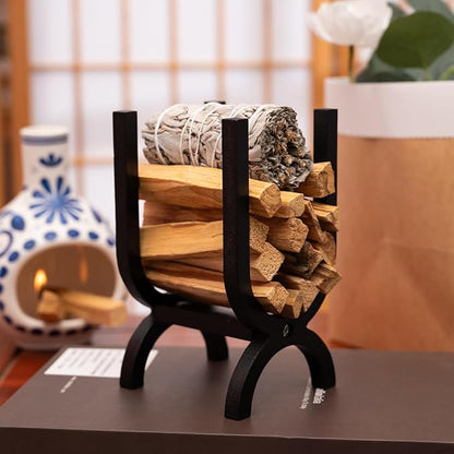 Wooden Palo Santo Holder-Incense Storage Ideal for Palo Santo Sticks&Sage|Perfect for Meditation, Zen Rituals Energy Cleansing|Spiritual Decor for Yoga, Mindfulness Aromatherapy
