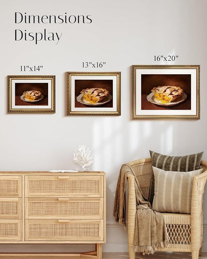 InSimSea Gold Framed Canvas Wall Art Room Decor Vintage Fruit Still Life Artwork Prints for Kitchen Farmhouse Wall Decor Picture for Cafe Dining Desktop Decoration
