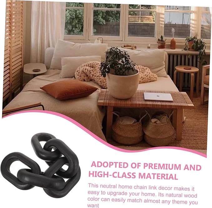 Rustic Wooden Chain Link Decor Home Decor for Living Room Aesthetic Handmade Home Ornament