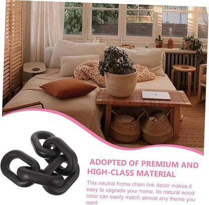 Rustic Wooden Chain Link Decor Home Decor for Living Room Aesthetic Handmade Home Ornament