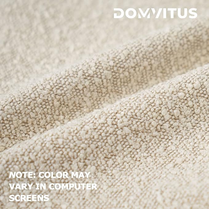 DOMVITUS Boucle Pillow Covers - Luxury Throw Pillows for Bed & Sofa, Decorative Accent Couch Cushion Case, 1PC, Buttery Cream