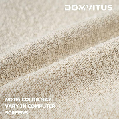 DOMVITUS Boucle Pillow Covers - Luxury Throw Pillows for Bed & Sofa, Decorative Accent Couch Cushion Case, 1PC, Buttery Cream