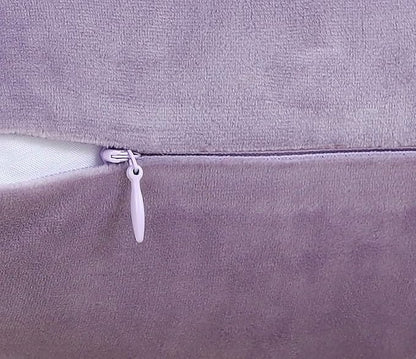 Jeneoo Comfy Soft Thick Velvet Throw Pillow Cases for Sofa Couch, Decorative Solid Square Cushion Covers for Bedroom Car (Lavender, 20 x 20 Inches, 2 Pieces)