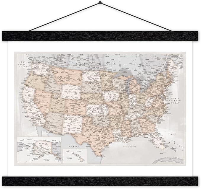 HONKKI Magnetic Poster Hanger Frame for 19x27 19x25 19x13 Movie Music Posters Wall Art,Black Wood Picture Frames for Canvas Diamond Map Decor, Living Room Calendar Banner Tapestry Photo Hanging Stand