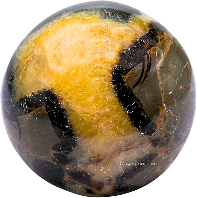 Amazing Gemstone Septarian Crystal Ball with Stand - 2.5 Inches Large Crystal Sphere Meditation Balls for Witchcraft and Decorative Balls