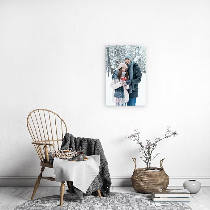 YYYYHPP Canvas Prints with Your Photos, Personalized Photo to Canvas Wall Art,Canvas Printing for Wedding, Family, Baby, Pets, Home Office Decor, Wrapped Frame 16"x24"