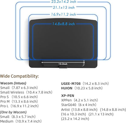 Extra Large Tablet Stand Adjustable Digital Drawing Tablet Holder Desktop Foldable Compatible with iPad,Fire HD,Galaxy Tab,Surface Pro,Graphics Tablet and More,Fit 7-23.8 inch