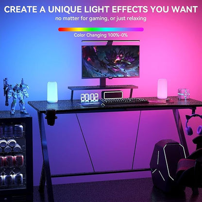 Touch Bedside Table Lamp, [Sleek Design & RGB Mode] 3 Way Dimmable Small Lamp for Bedroom, LED Lamp with Warm White Lights, Multi-Color Smart Nightstand Lamp for for Living Room Home Gifts