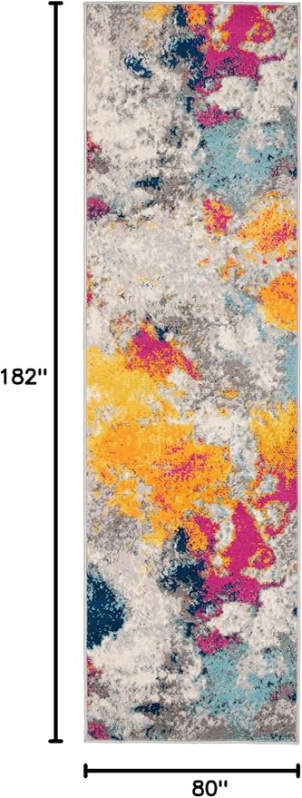 Rugshop Sky Collection Modern Abstract Runner Rug 2'7" x 6' Multi