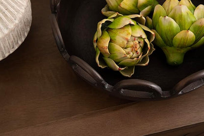 Kate and Laurel Lusila Vintage Metal Food-Safe Bowl, 12 Inch Diameter, Bronze, Classic Scalloped Loop Bowl for Use as Serving Bowl or Decorative Fruit Bowl