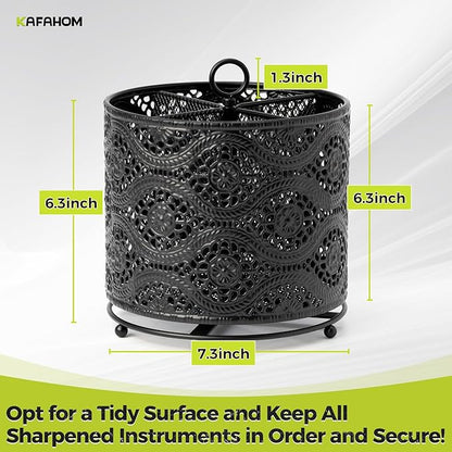 KAFAHOM Bucket Tool Organizer, Heavy Duty Metal Bucket Tool Caddy, Tool Storage for Garden, Construction, Carpenter, Electrician, Builder