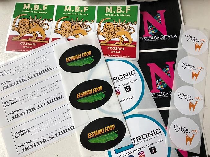 Custom Stickers Personalized Logo Sticker – Customized Business Labels with Any Design Name+ Image – Roll Packed – Fade Resistant,Multi Shapes,Sizes
