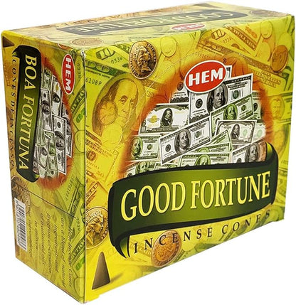 Good Fortune Incense Cones And Cone Incense Burner Bundle Insence Insense Hem Incense