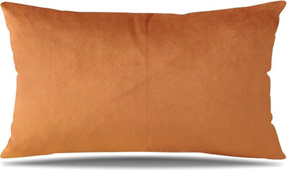 Artscope Luxury Velvet Pillow Covers Super Soft Decorative Rectangle Throw Pillow Covers Case Cushion Covers for Sofa Couch Bedroom Car Decor 16x24 Inch Orange