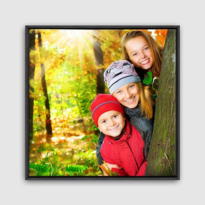 wall26 Framed Custom Canvas Wall Art for Living Room, Bedroom Canvas Prints for Home Decoration Ready to Hang - 16"x16", Black Frame