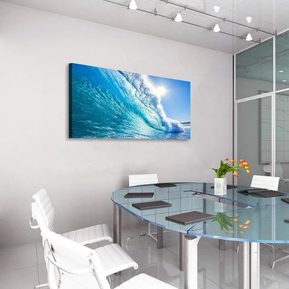 Canvas Prints Wall Art Blue Ocean Wave Surfing Sea Picture Paintings on Canvas Modern Canvas Art For Home Room Office Wall Decorations