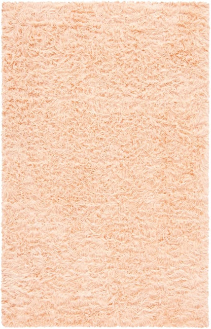 SAFAVIEH Faux Sheep Skin Collection 4' x 6' Light Pink FSS235U Silken Glam 2.35-inch Thick Area Rug