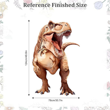 Large Dinosaur Wall Decals, Tyrannosaurus Dino Wall Stickers Vinyl Peel and Stick Wall Decal Self Adhesive Wall Art Sticker for Baby Nursery Kids Room Home Decor (30.7 * 48.8in)