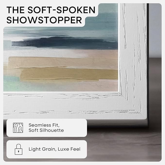 Homeforia 20x27 White Picture Frame, High End Oak 20x27 White Wooden Poster Frames with Mat 16x24 for Print, 20 x 27 Wood Frame Matted to 16 x 24 Photo, 27x20 Frame, Tempered Glass, Wall Kit, Set of 1