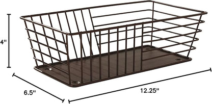 Spectrum Diversified Wright Bread Basket, Classic Kitchen Design for Breads, Roll, Muffin, Pastries & Baked Good Storage, Traditional Style Snack & Food Holder for Serving
