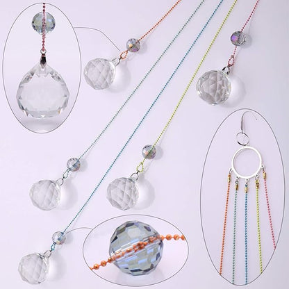 Crystals Ball Prisms Suncatcher Hanging Ornament Rainbow Maker for Home,Garden Decoration