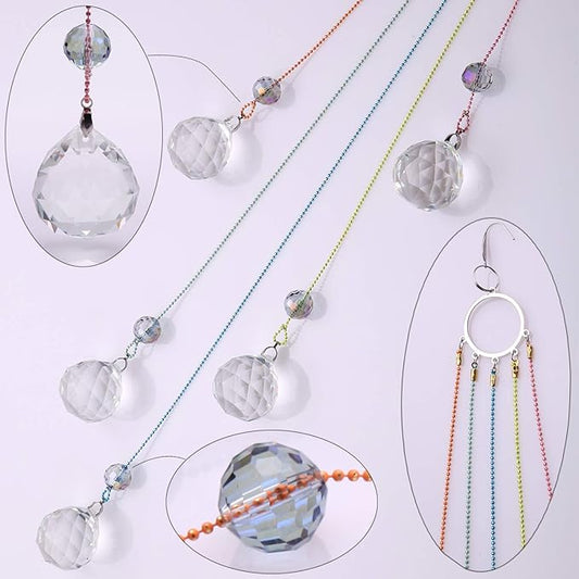 Crystals Ball Prisms Suncatcher Hanging Ornament Rainbow Maker for Home,Garden Decoration