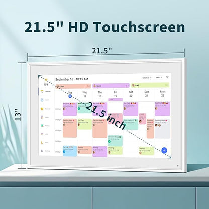 Canupdog Digital Calendar, 21.5 Inch Electronic Calendar Chore Chart & Wall Planner, IPS HD Touchscreen Interactive Display for Family Schedules, Streamline Household Organization, Christmas Gifts for Women Mom